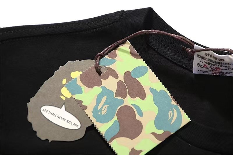 BAPE Graffiti Ape-Head Graphic T-Shirt — hang_tag
