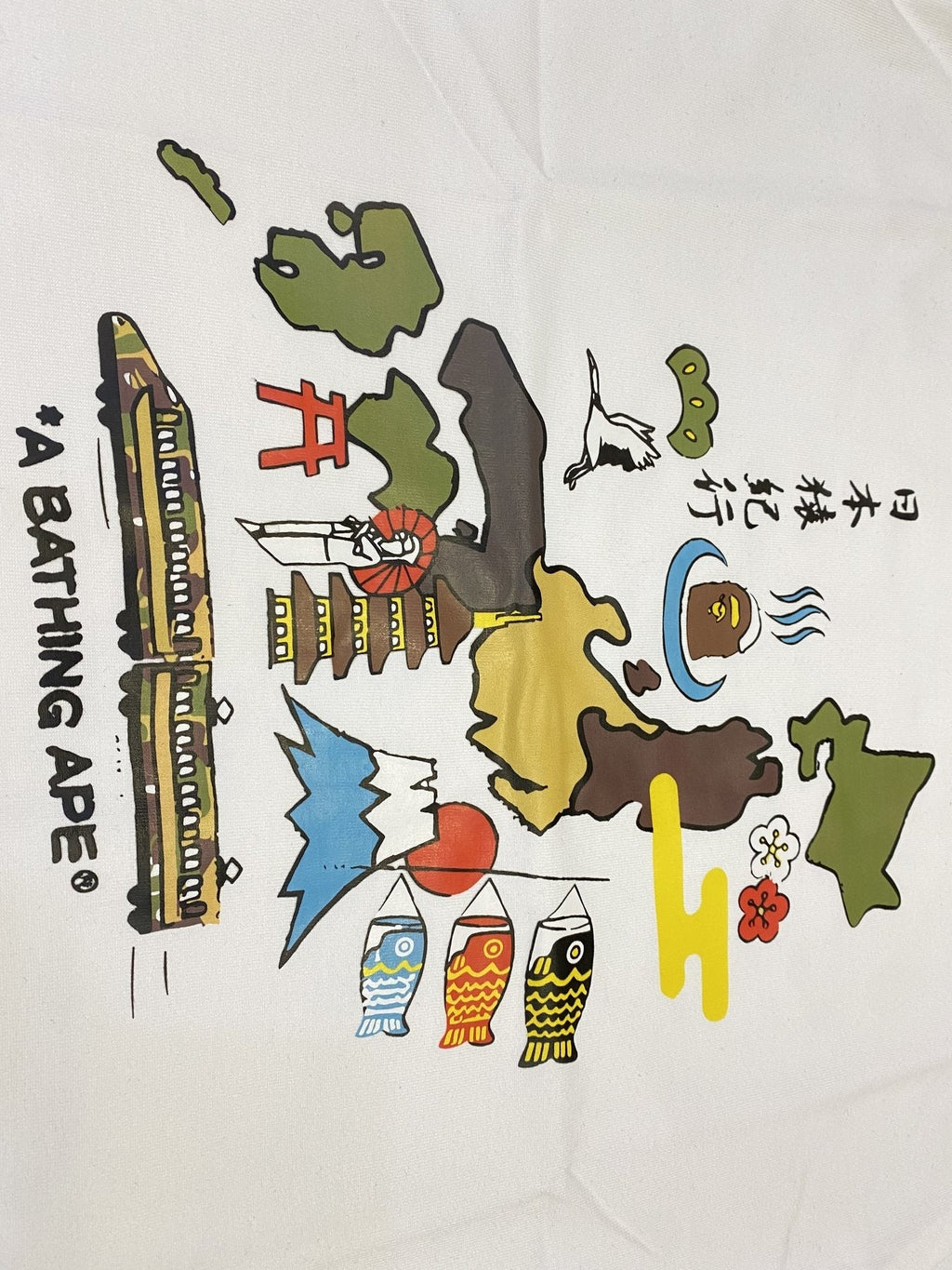 BAPE Japan Map Graphic T-Shirt — detail