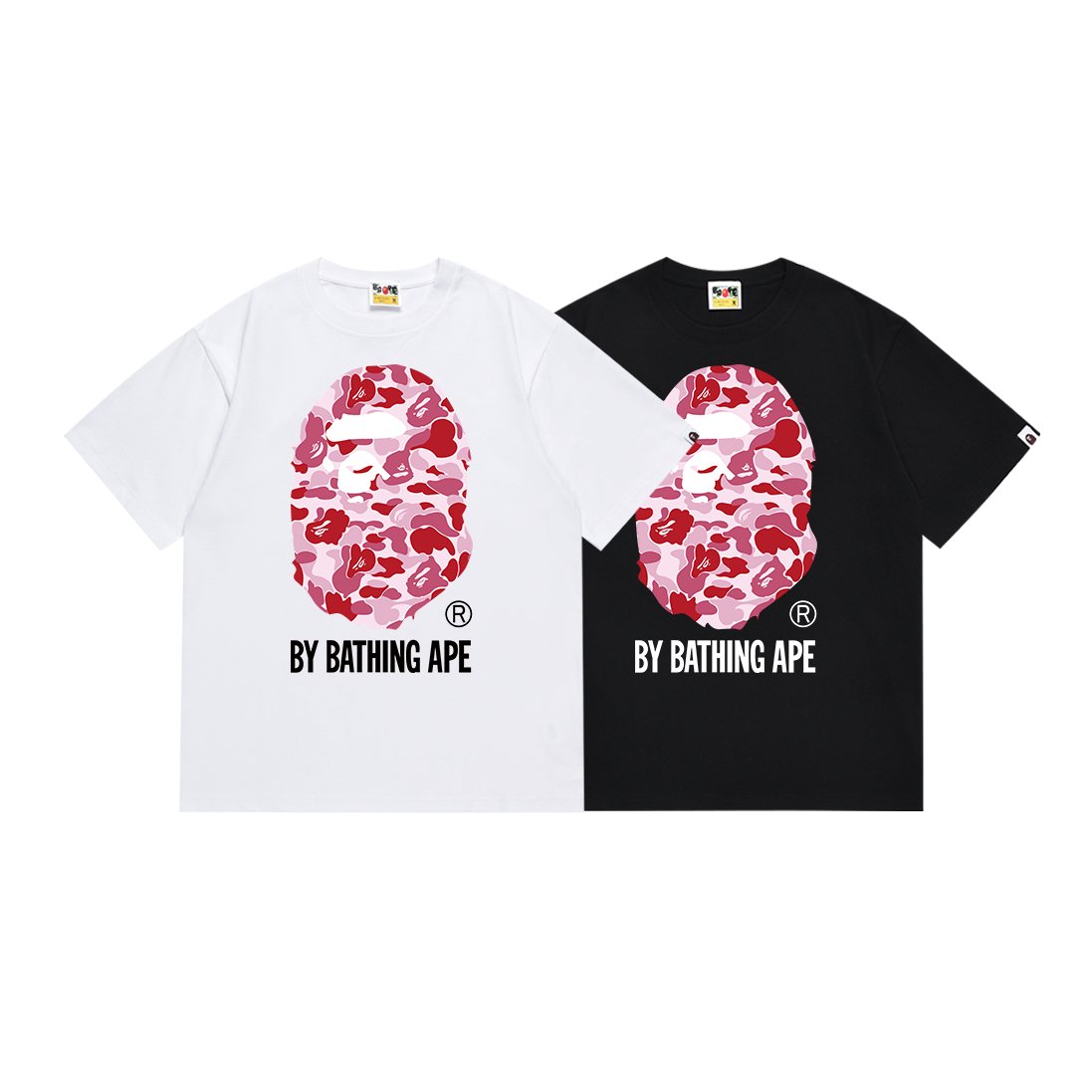 BAPE Pink Camo Ape Head Graphic T-Shirt — comparison