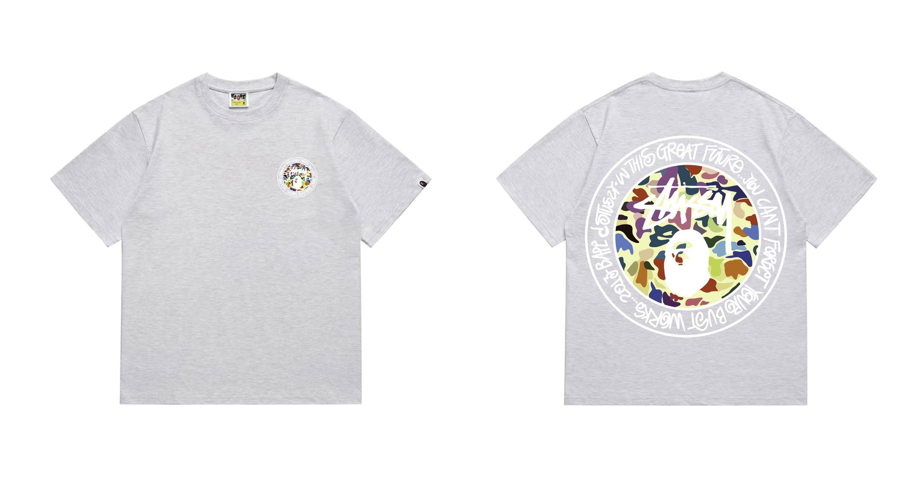 BAPE Circular Wordmark Graphic T-Shirt — comparison