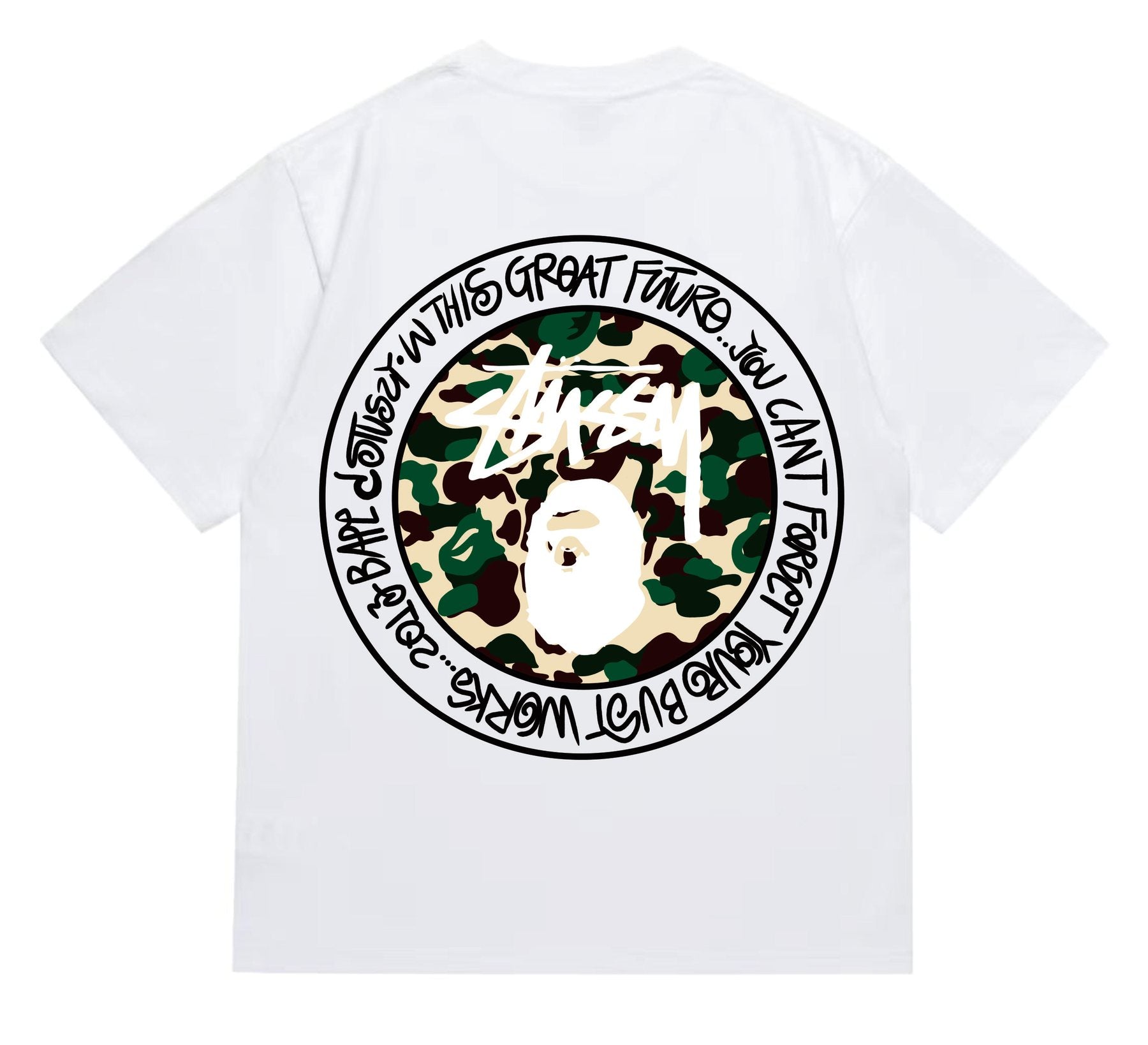 BAPE Circular Camo Graphic T-Shirt — back