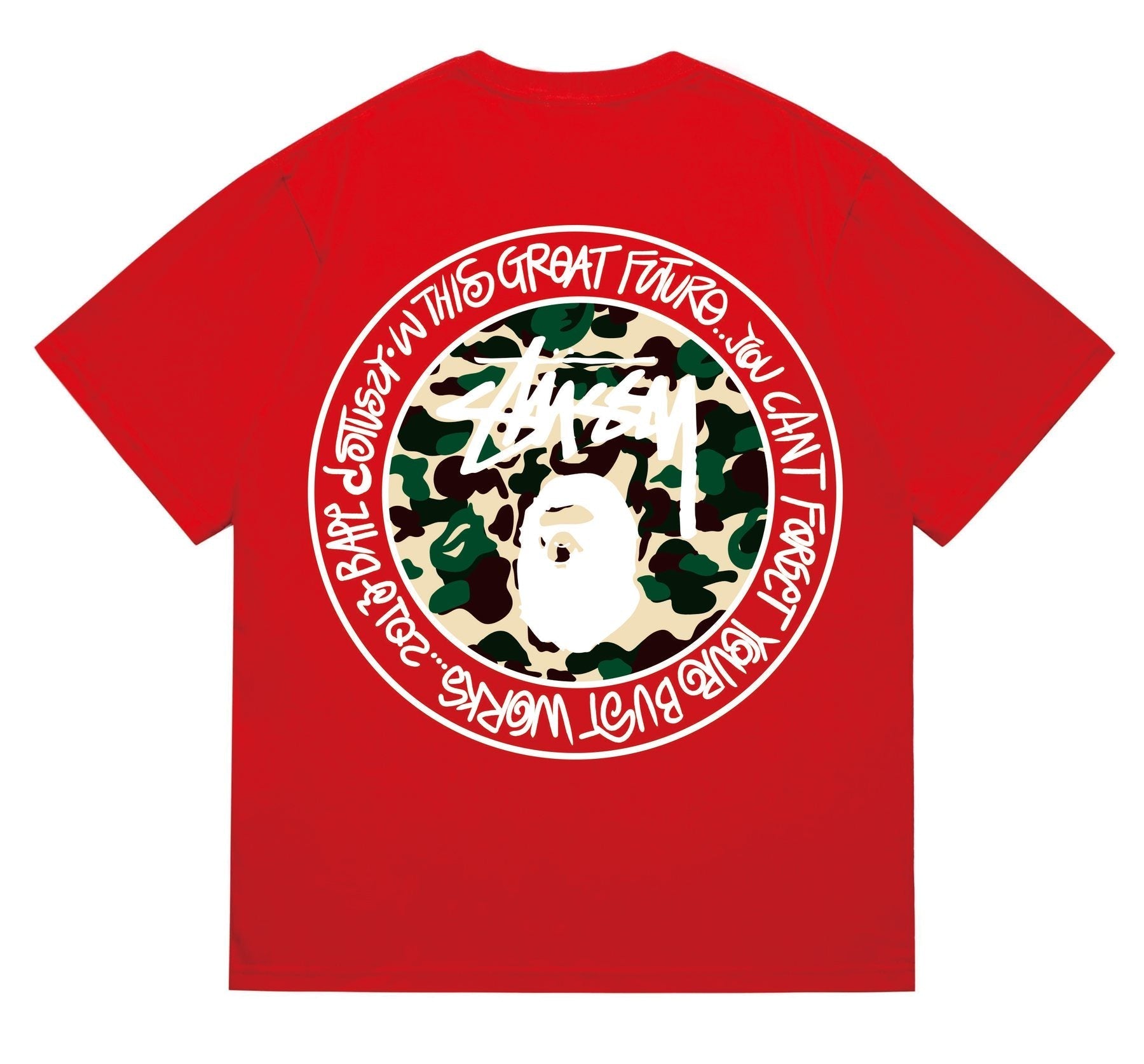 BAPE Circular Camo Ape Graphic T-Shirt — back