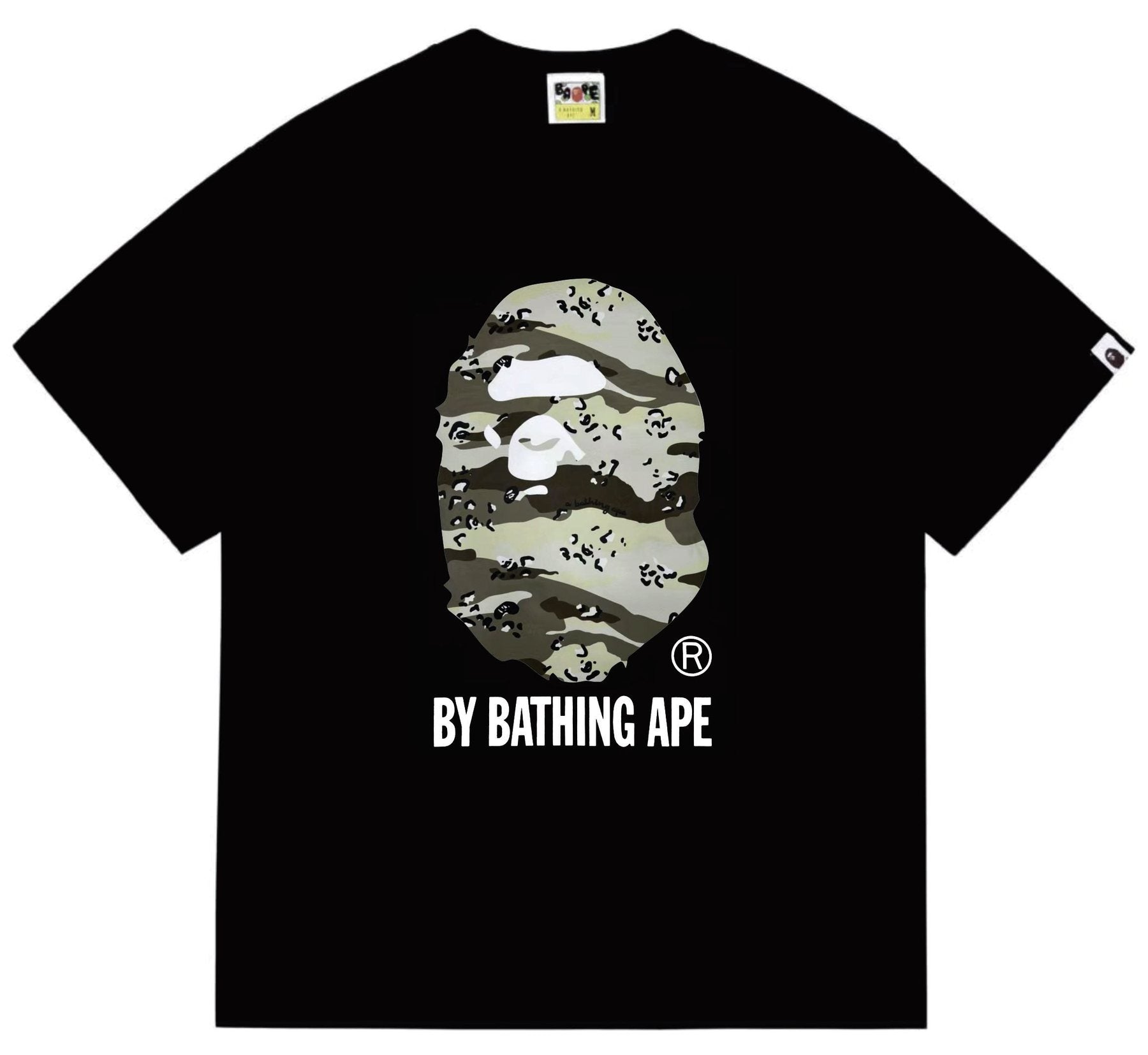 BAPE Olive Camo Ape Head Graphic T-Shirt — front