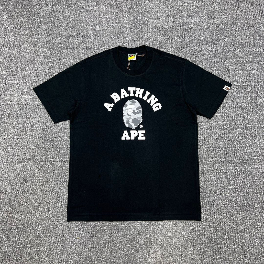 BAPE Grey Camo Ape Head Graphic T-Shirt — front
