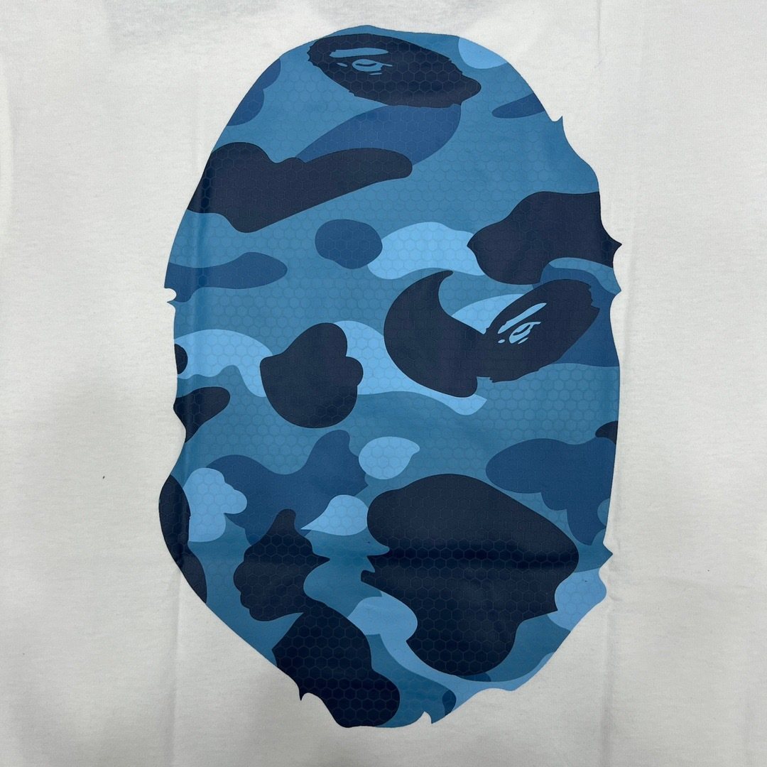 BAPE Blue Camo Ape Head Graphic T-Shirt — detail