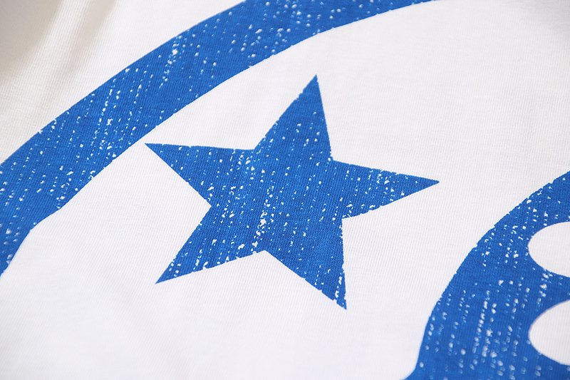 Hellstar White Blue Graphic Short-Sleeve T-Shirt — detail
