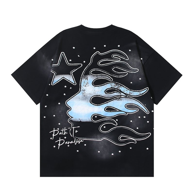 Hellstar Mountain Flame Graphic T-Shirt — back