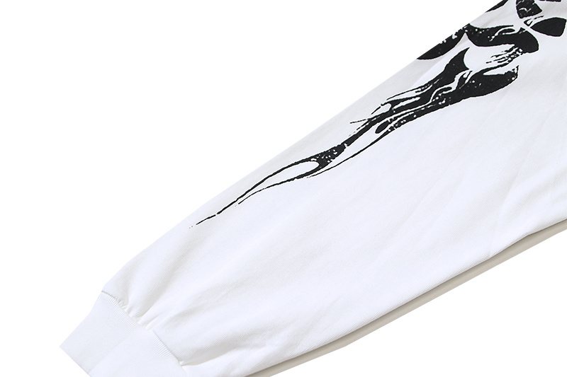 Hellstar White Graphic Long-Sleeve T-Shirt — detail
