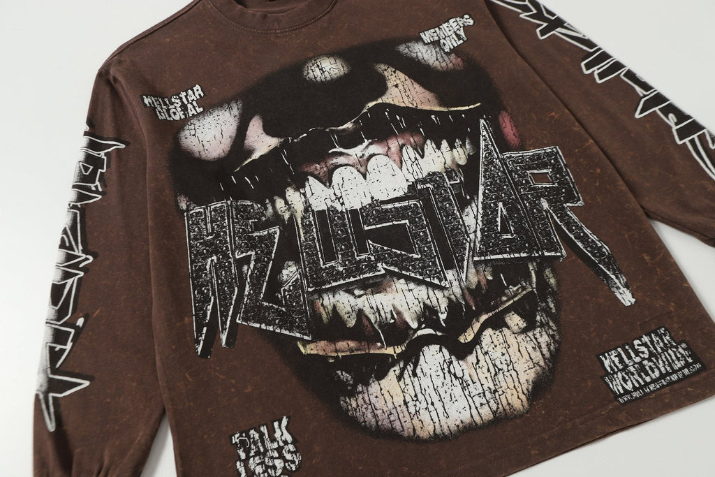 Hellstar Talk Less Do More Graphic Long-Sleeve T-Shirt — detail