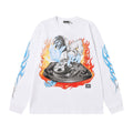 Hellstar Flame Turntable Graphic Long-Sleeve T-Shirt — hero