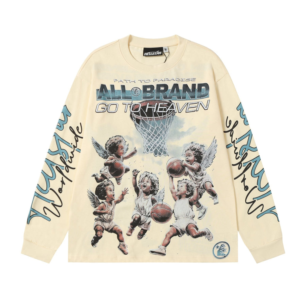 Hellstar Angel Basketball Graphic Long-Sleeve T-Shirt — front