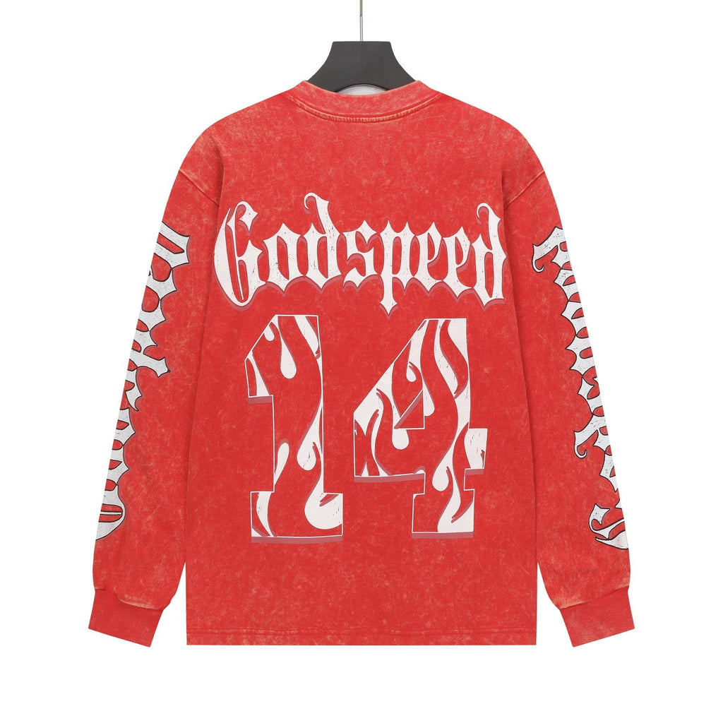 Godspeed Baseball Graphic Long-Sleeve T-Shirt — back