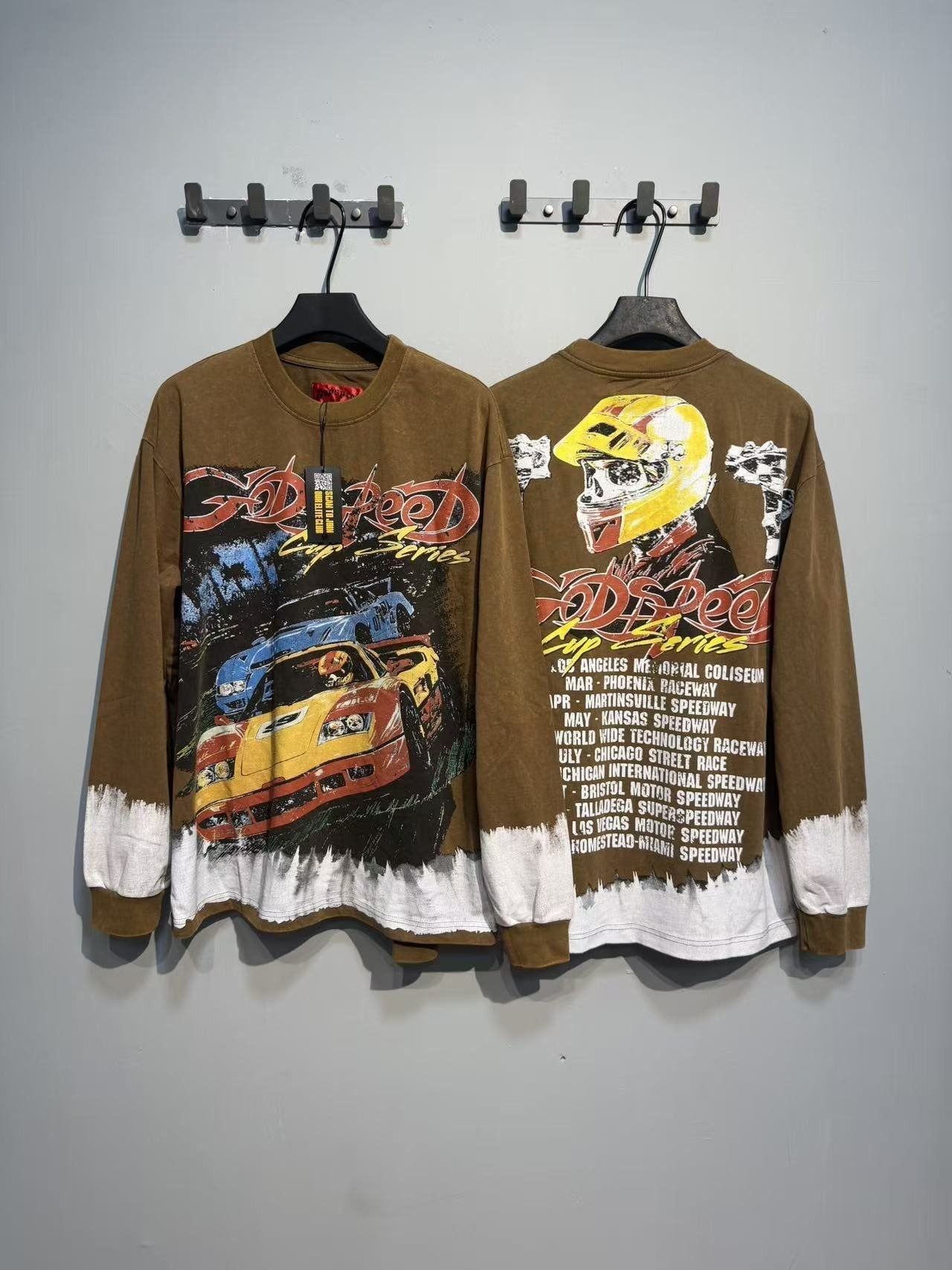 Godspeed Kleep Valley Racing Graphic Long-Sleeve T-Shirt — context