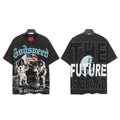 Godspeed The Future Is Brand Astronaut Graphic T-Shirt — front