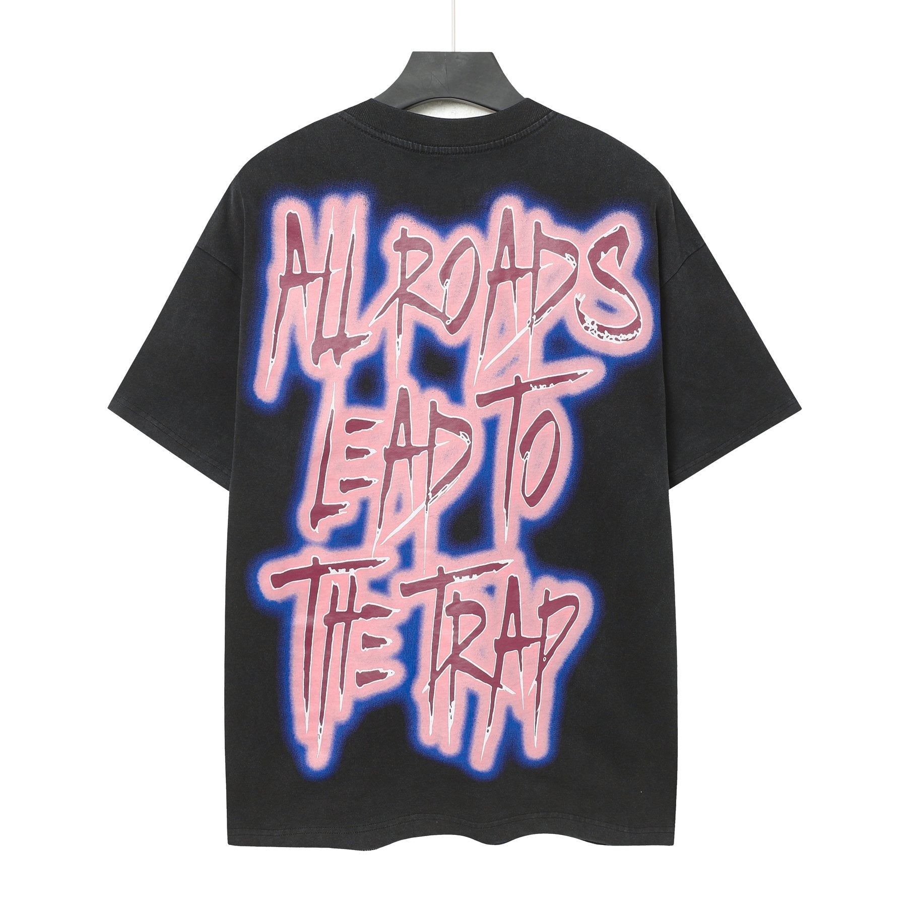 Godspeed Booby Trap Washed Black Graphic T-Shirt — back