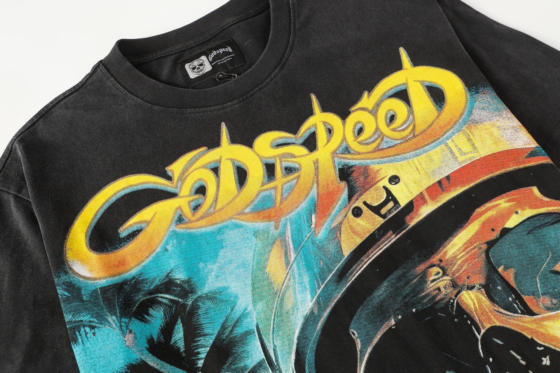 Godspeed Racing Skull Graphic T-Shirt — detail