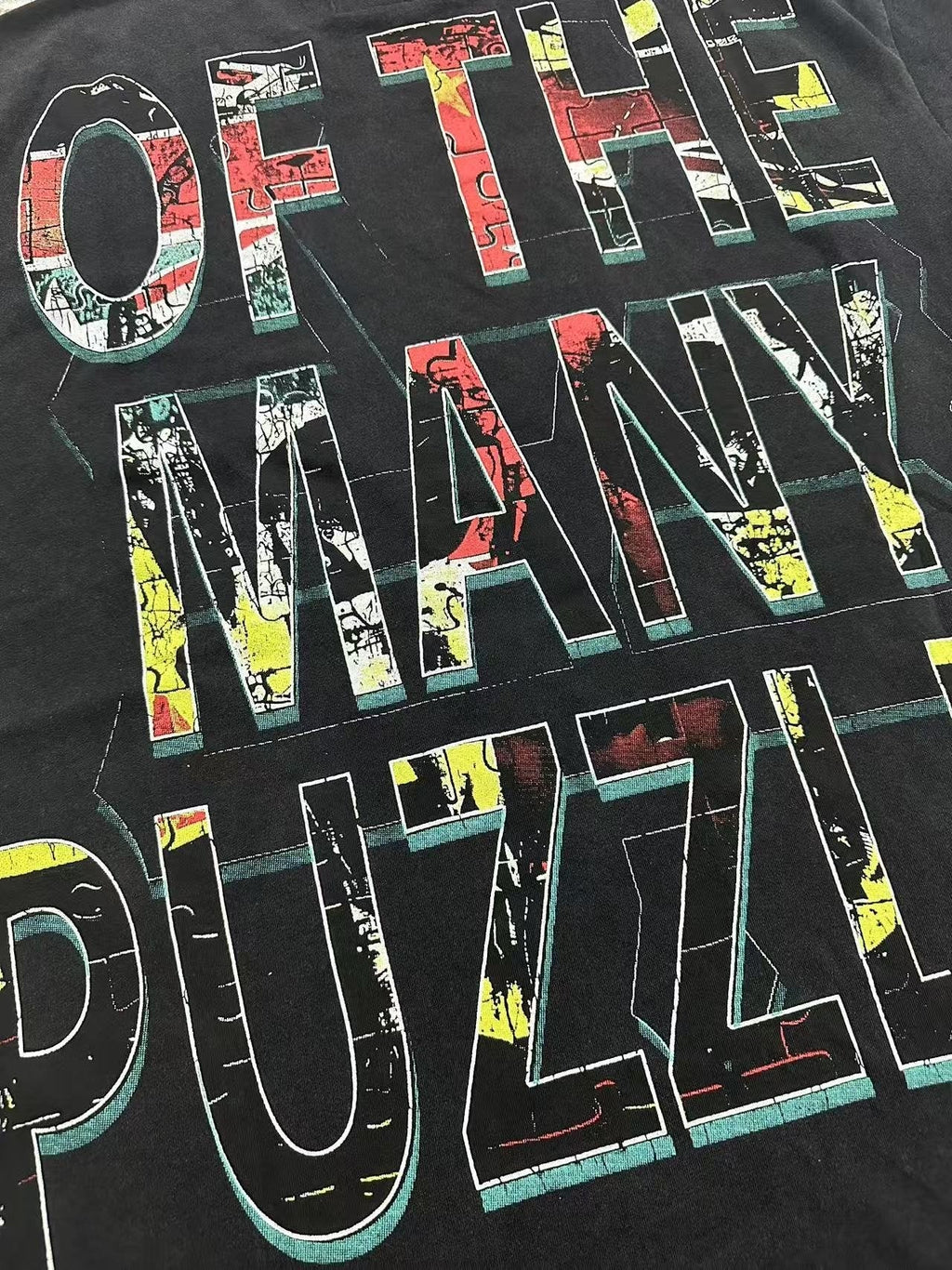 Godspeed Puzzle Skull Graphic T-Shirt — detail