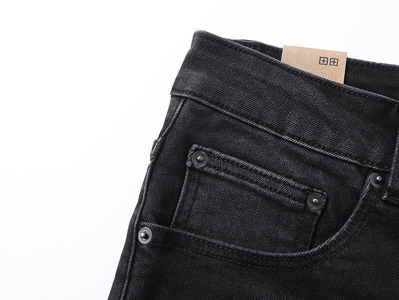 Ksubi Black Washed Graphic Jeans — detail