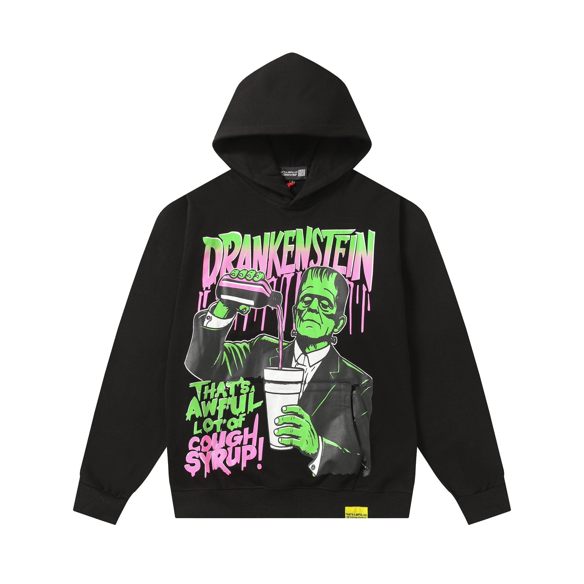 THAT'S A AWFUL LOT OF COUGH SYRUP Frankenstein Graphic Hoodie — hero