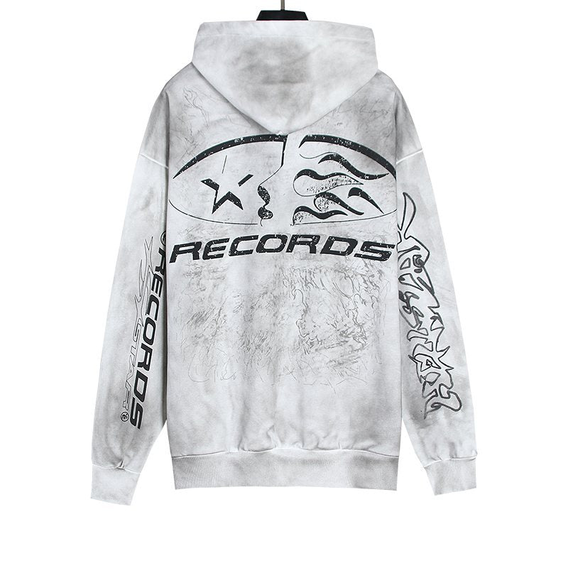Hellstar Records Graphic Washed Hoodie — back