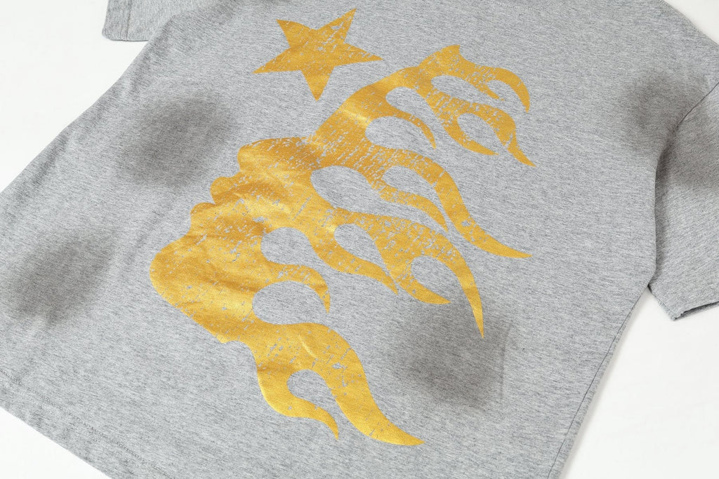 Hellstar Star Flame Face Graphic T-Shirt — detail