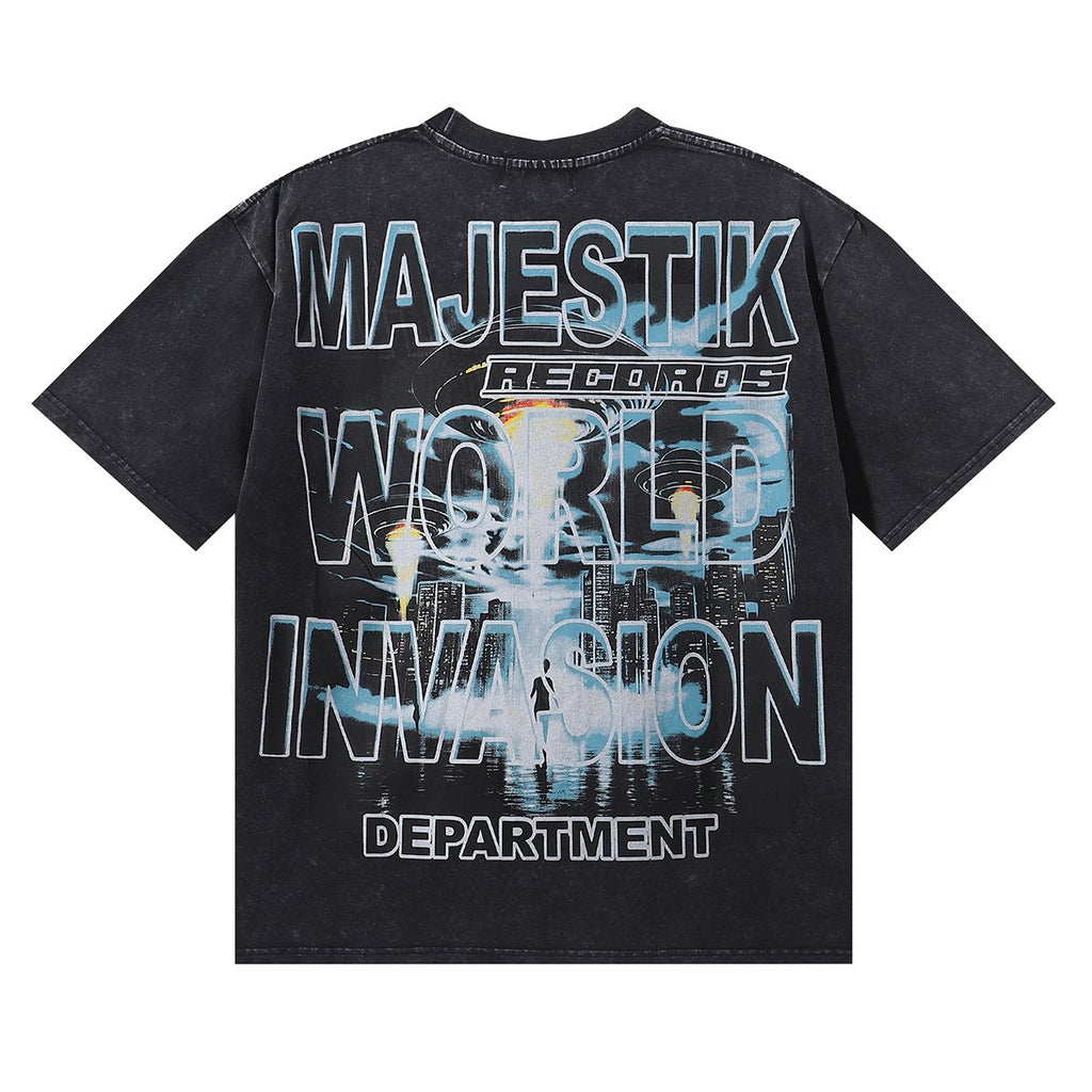 MAJESTIK 16 Department UFO Graphic T-Shirt — back