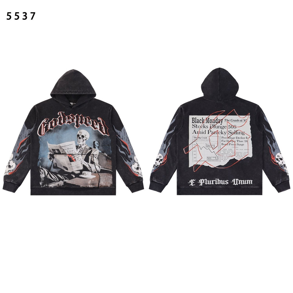 Godspeed Black Monday Skeleton Graphic Hoodie — front
