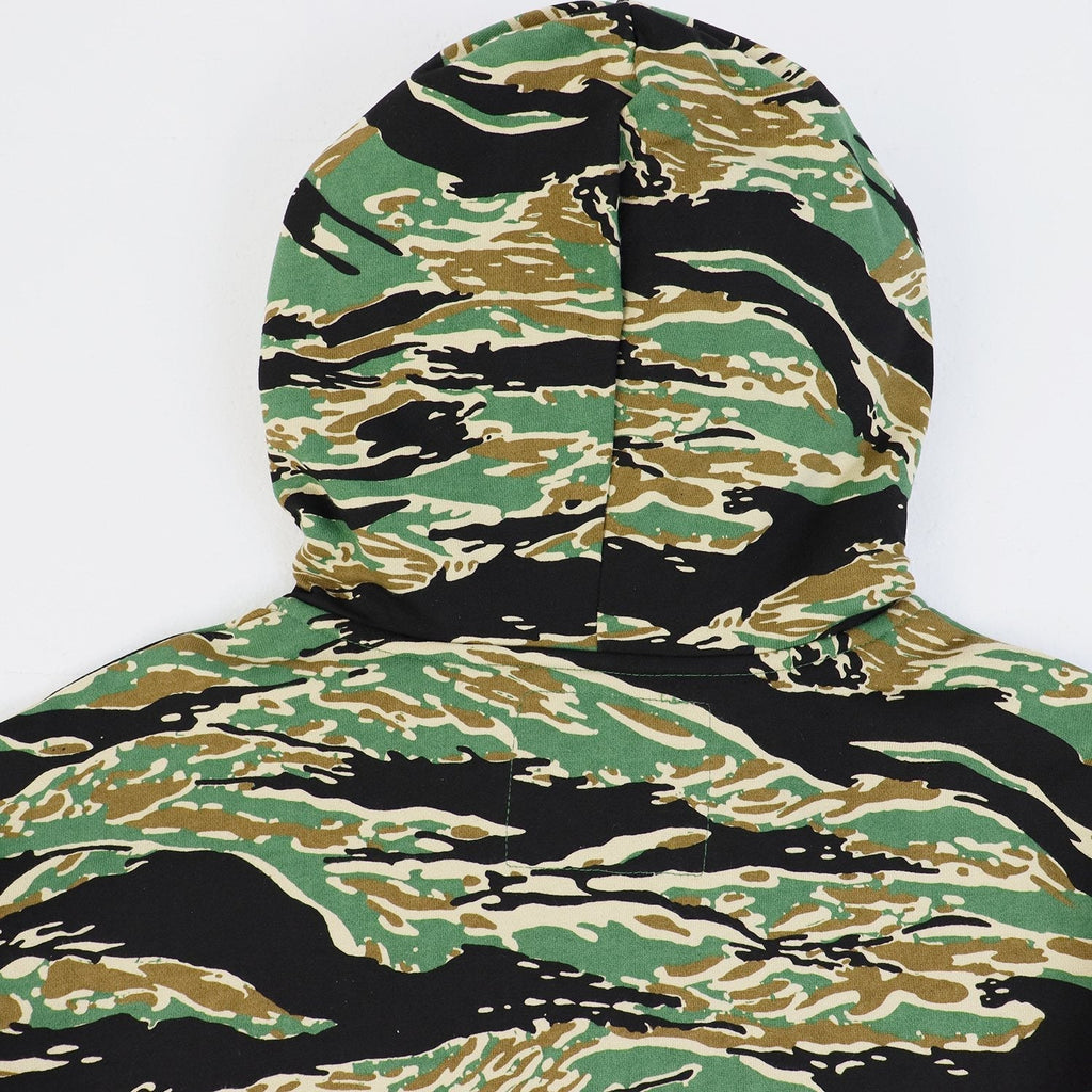 Godspeed Camouflage Gothic Letter Zip Hoodie — detail