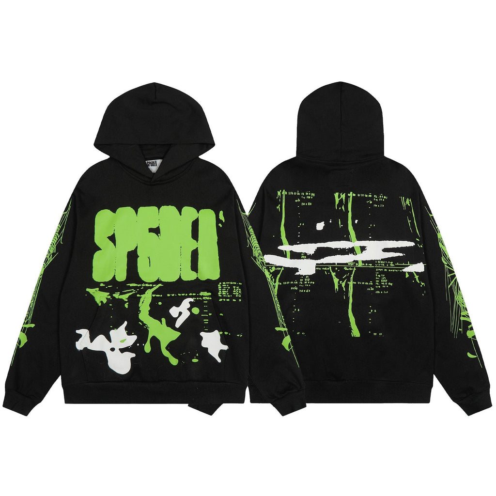 Sp5der Web Graphic Hoodie & Sweatpants Matching Set — front