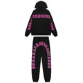 Sp5der Pink Lettering Hoodie & Jogger Matching Set — hero