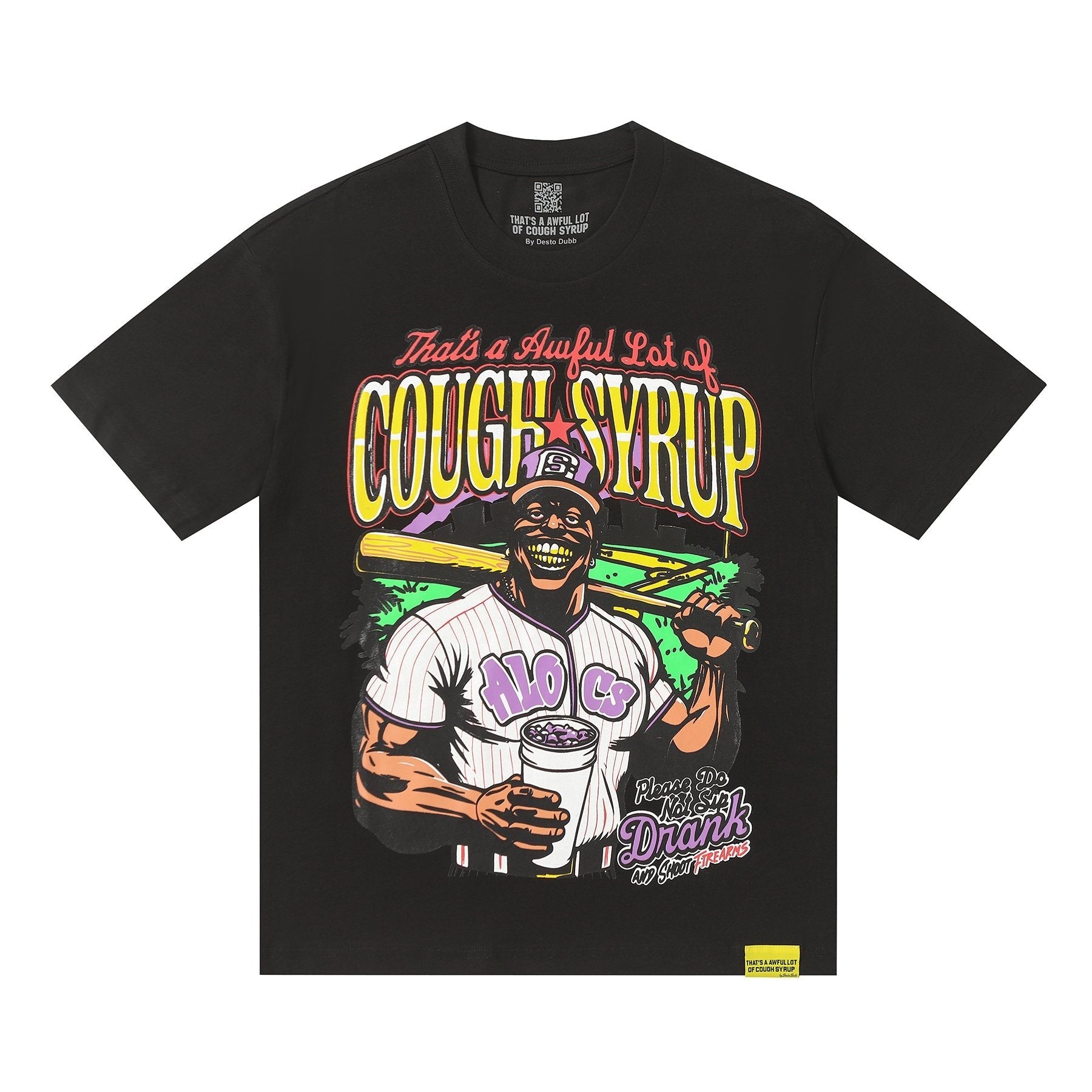 THAT'S A AWFUL LOT OF COUGH SYRUP Baseball Graphic T-Shirt — hero