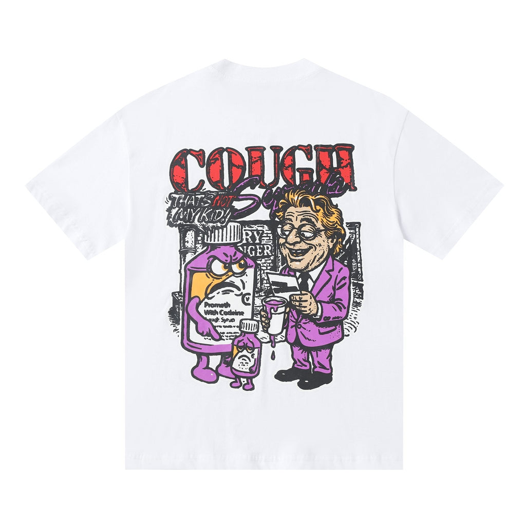 THAT'S A AWFUL LOT OF COUGH SYRUP Chest & Back Graphic T-Shirt — back