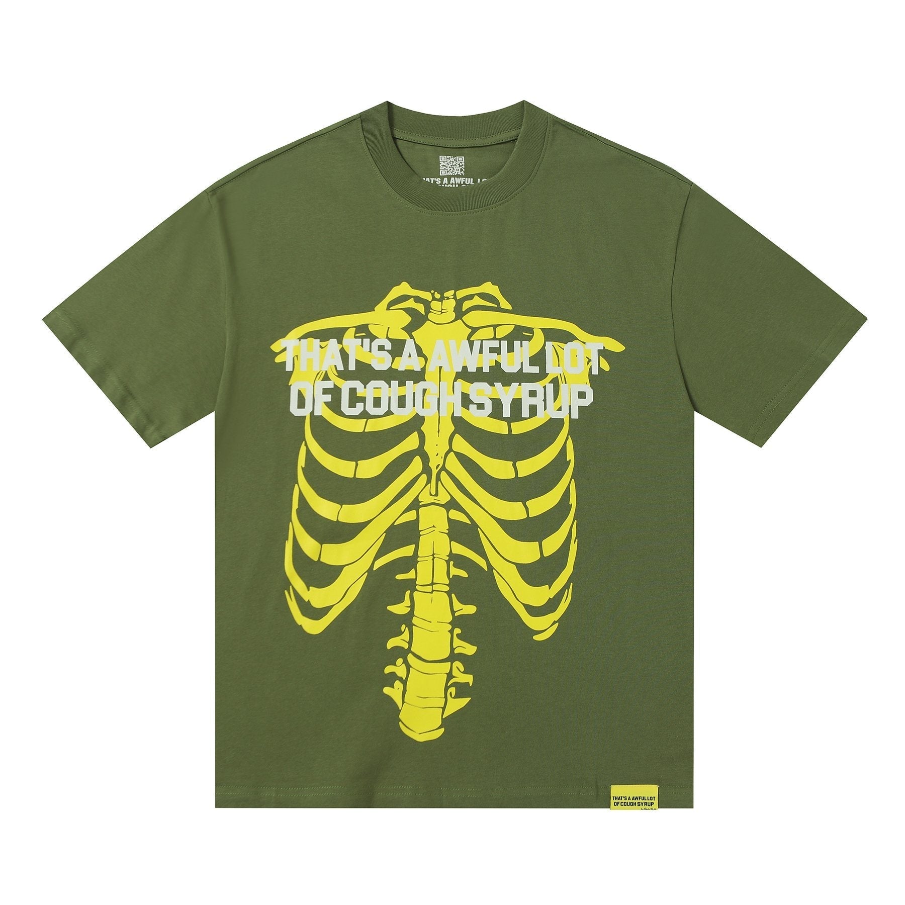 THAT'S A AWFUL LOT OF COUGH SYRUP Ribcage Graphic T-Shirt — front