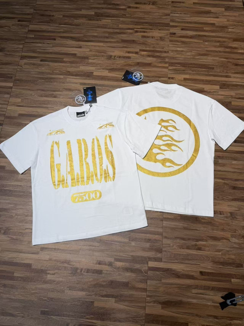 Hellstar Galras 7500 Face & Flame Graphic T-Shirt — context
