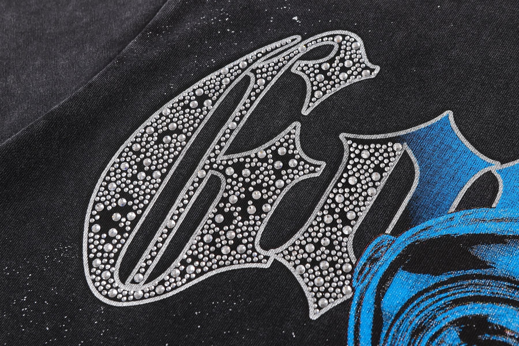 Godspeed Blue/Red Graphic Short-Sleeve T-Shirt — detail