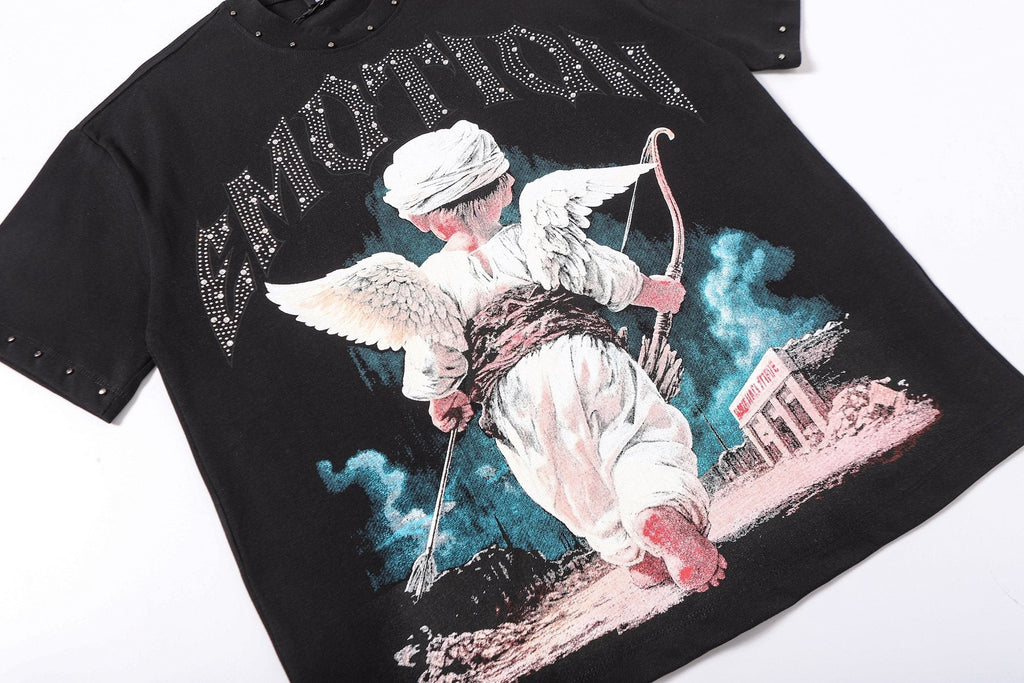 MIXED EMOTION Angel Archer Graphic T-Shirt — detail