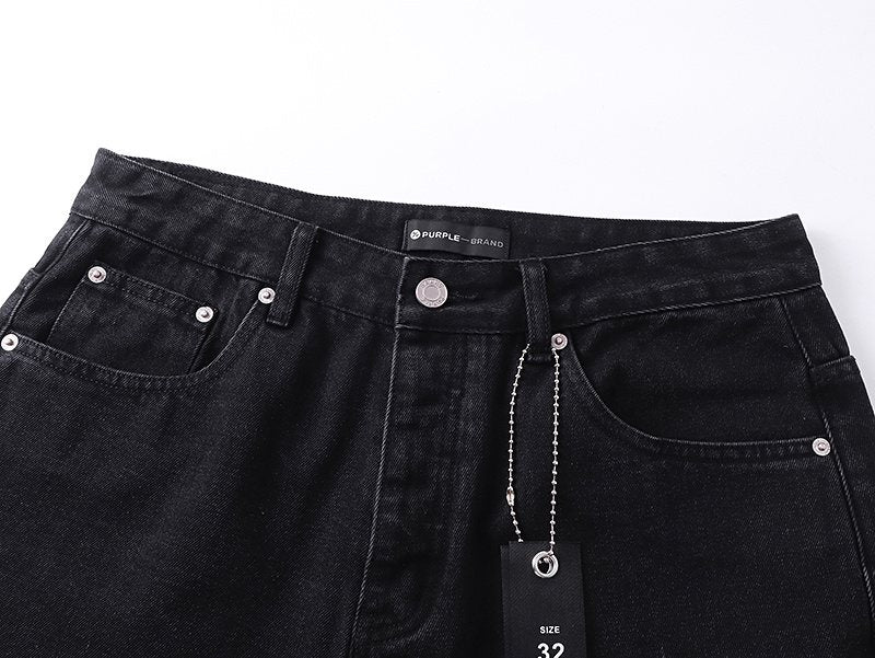 Purple Brand Paint-Splatter Distressed Jeans — detail