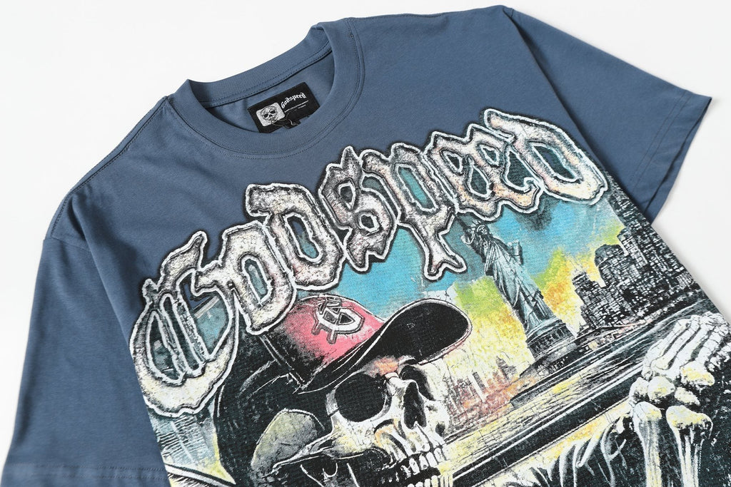 Godspeed Skull City Back Graphic T-Shirt — detail