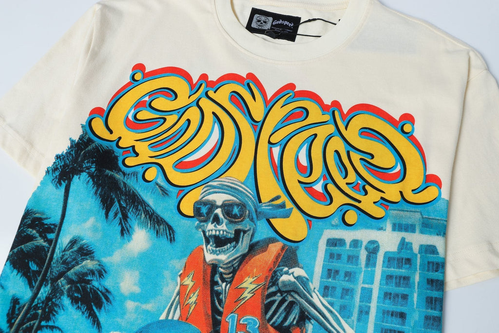 Godspeed Watersports Skeleton Graphic T-Shirt — detail