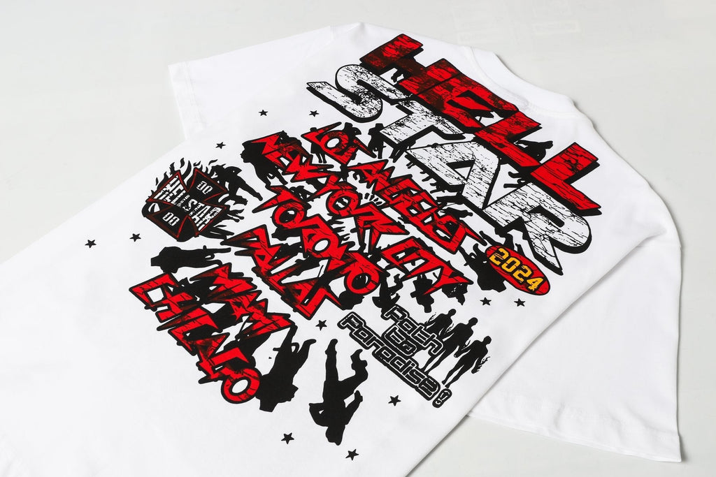 Hellstar Skull City-List Graphic T-Shirt — detail