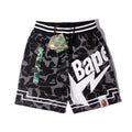 BAPE Black Camo Graphic Panel Shorts — hero
