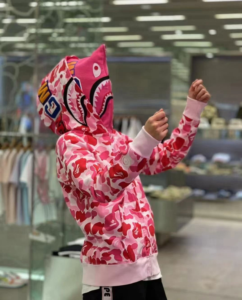 BAPE WGM Shark Camo Full-Zip Hoodie — context