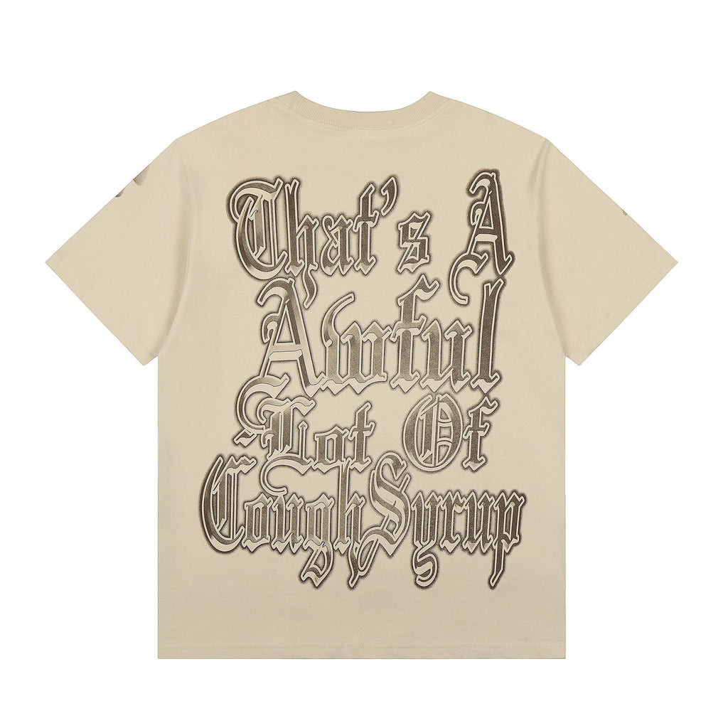 THAT'S A AWFUL LOT OF COUGH SYRUP Cherub Graphic T-Shirt — back