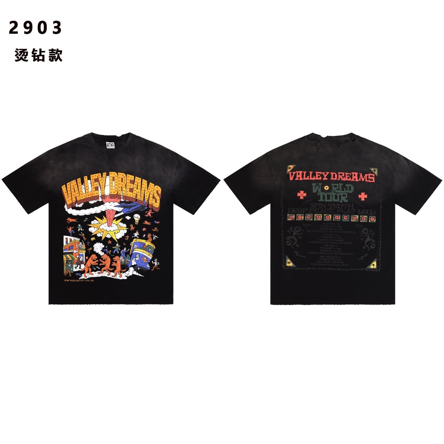 VALE USA Valley Dreams Studded Graphic T-Shirt — hero