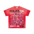 MAJESTIK Red Bear Football Graphic T-Shirt — hero