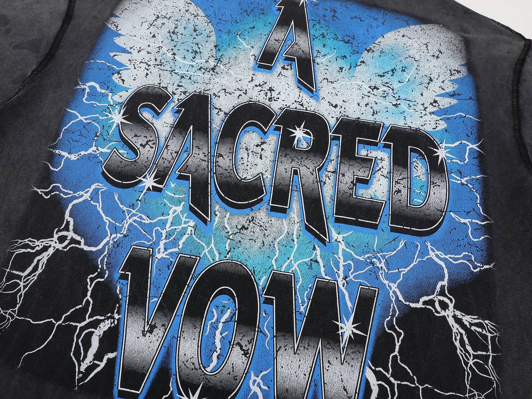FIRST ROW A Sacred Vow Wing Graphic T-Shirt — detail