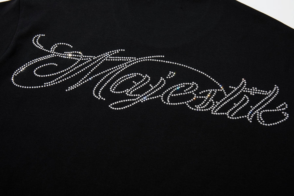 MAJESTIK Alien Rhinestone Graphic T-Shirt — detail