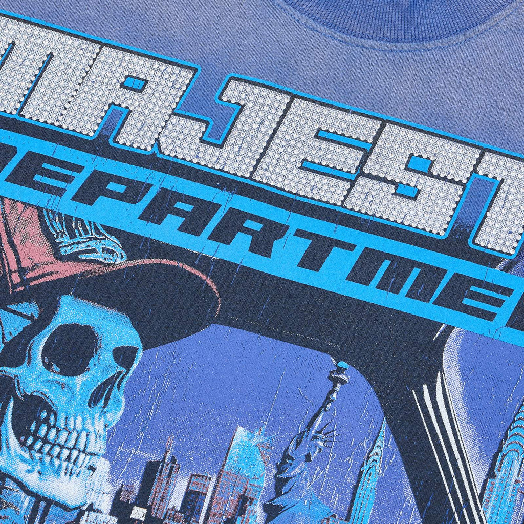 MAJESTIK Skeleton Driver Graphic T-Shirt — detail