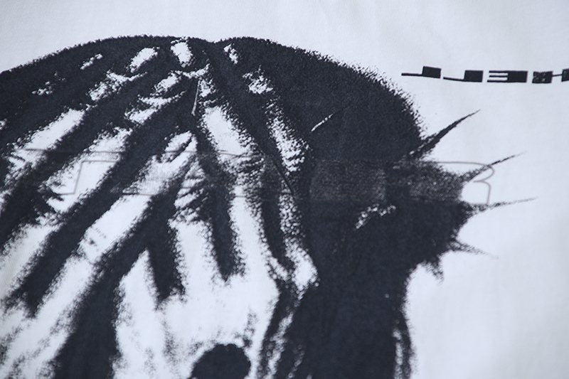 Hellstar White Front & Back Graphic Short-Sleeve T-Shirt — detail