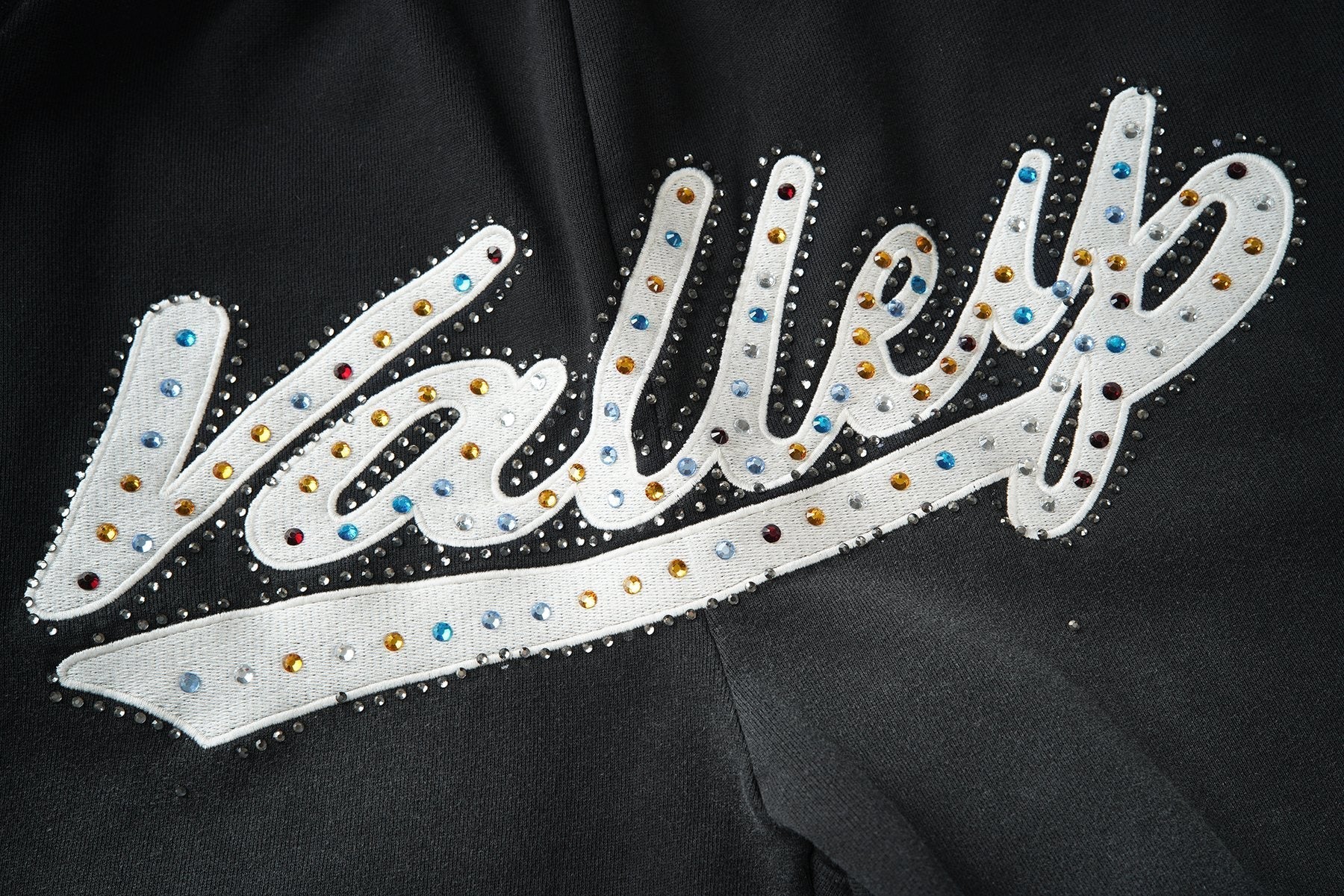 Valley Rhinestone Graphic Sweatpants — detail